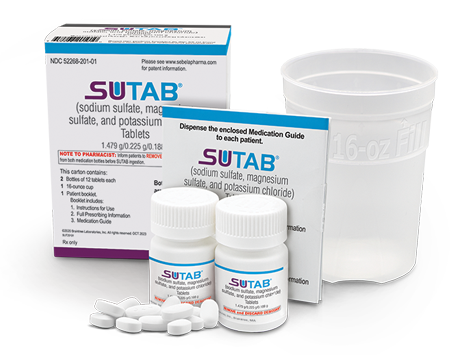 SUTAB® (sodium sulfate, magnesium sulfate, and potassium chloride) Tablets  1.479 g/0.225 g /0.188 g